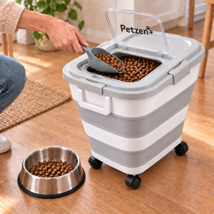 Contenedor de Alimento Con Ruedas — Comida Fresca, Fácil de Mover
