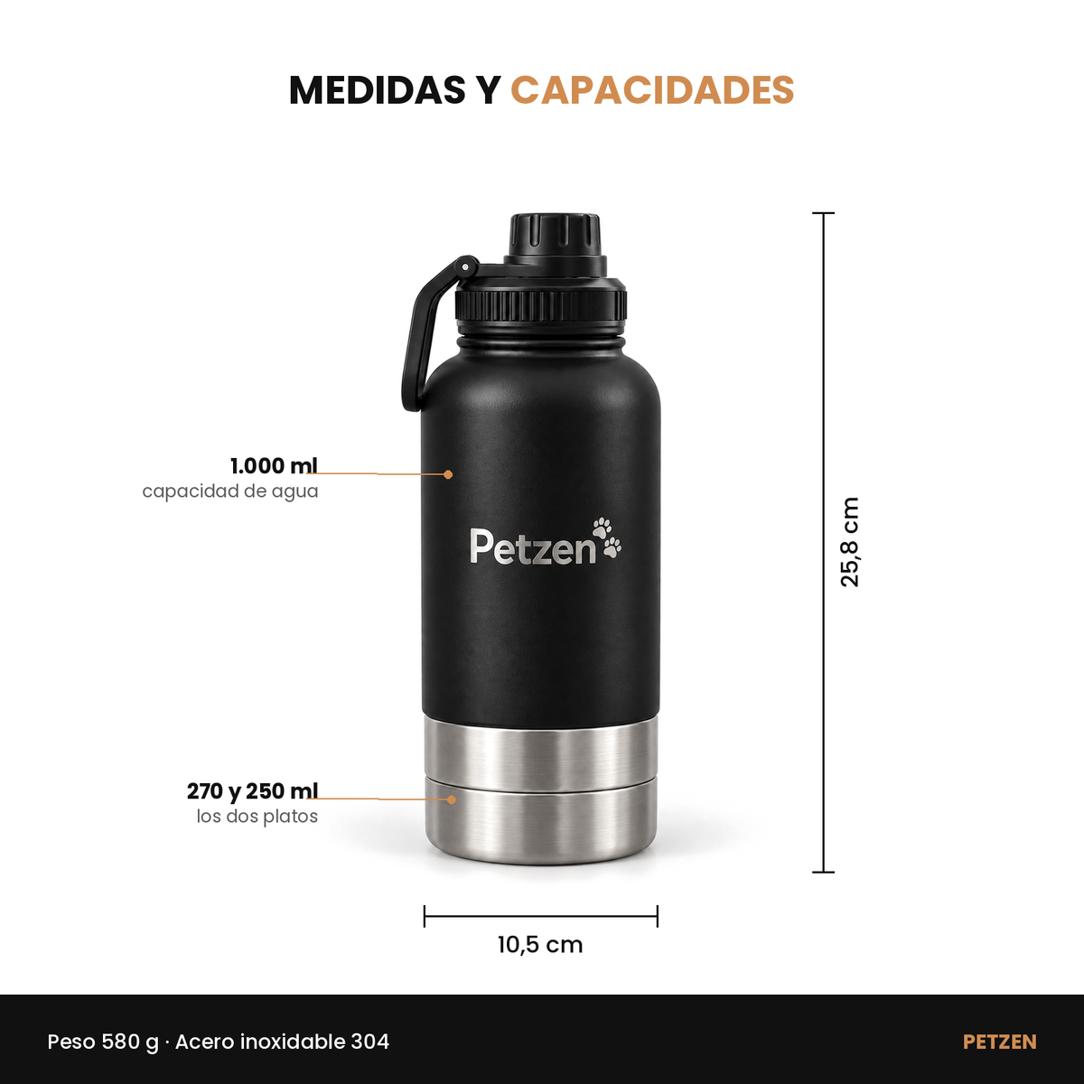 Botella de paseo 3 en 1 — Todo Su Paseo en una Botella