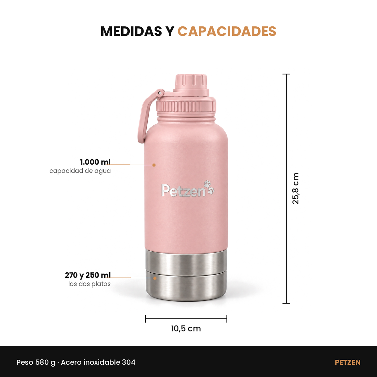 Botella de paseo 3 en 1 — Todo Su Paseo en una Botella