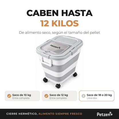 Contenedor de Alimento Con Ruedas — Comida Fresca, Fácil de Mover